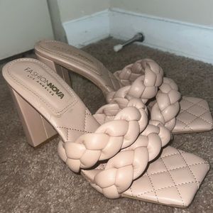 Fashion nova braided heels